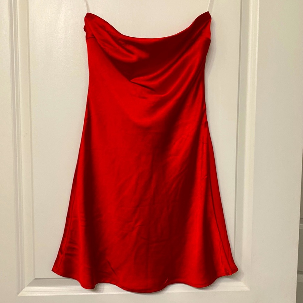NWT Hello Molly red silk dress - still on website